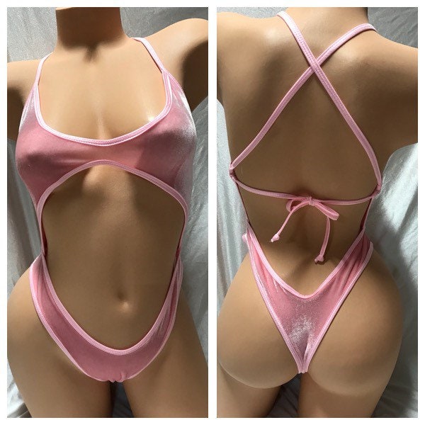 ROPA DE BAILE EXÓTICO, Traje de baño de una pieza de terciopelo con lazo en la espalda, Trajes de stripper, Ropa de stripper, Ropa para rave, Traje de pole dance