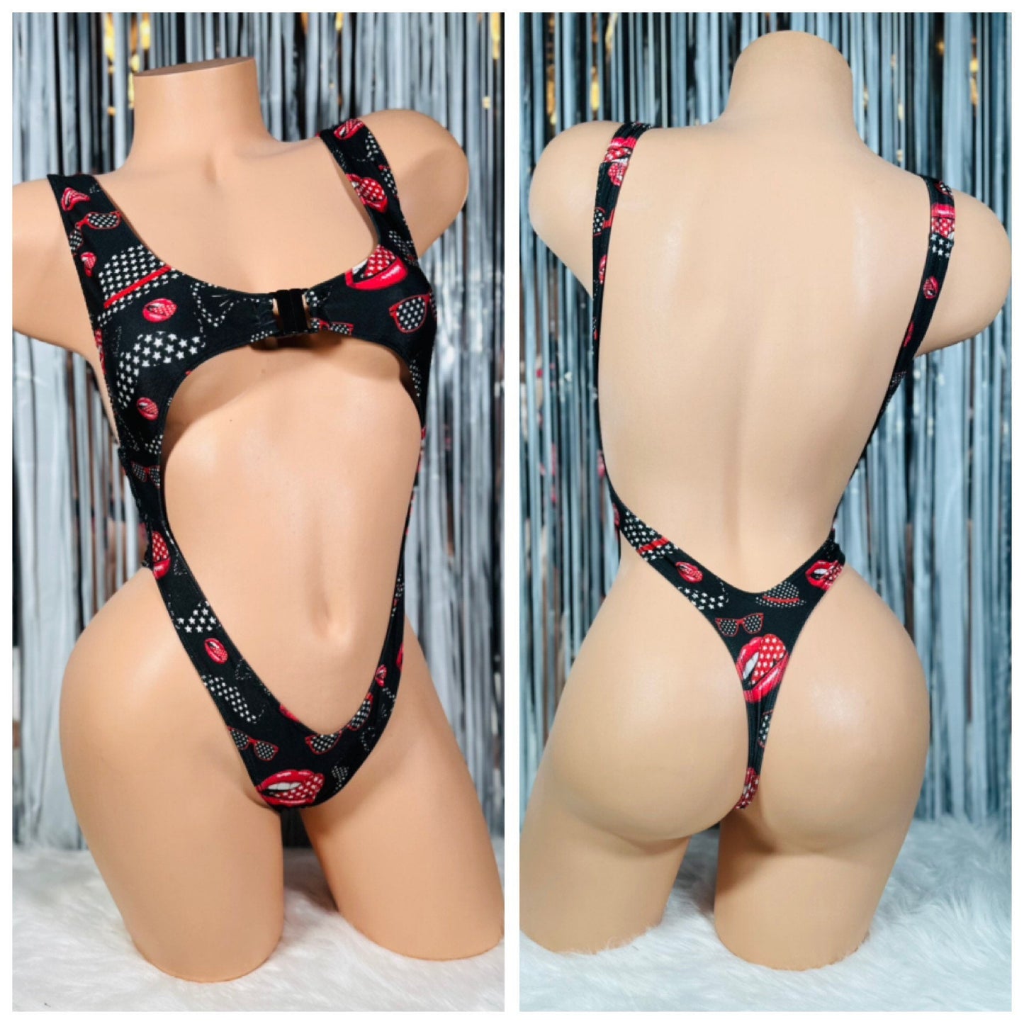 EXOTIC DANCEWEAR, Lips one piece, Stripper outfits, Stripper clothes, Ravewear, Pole Dance Outfit