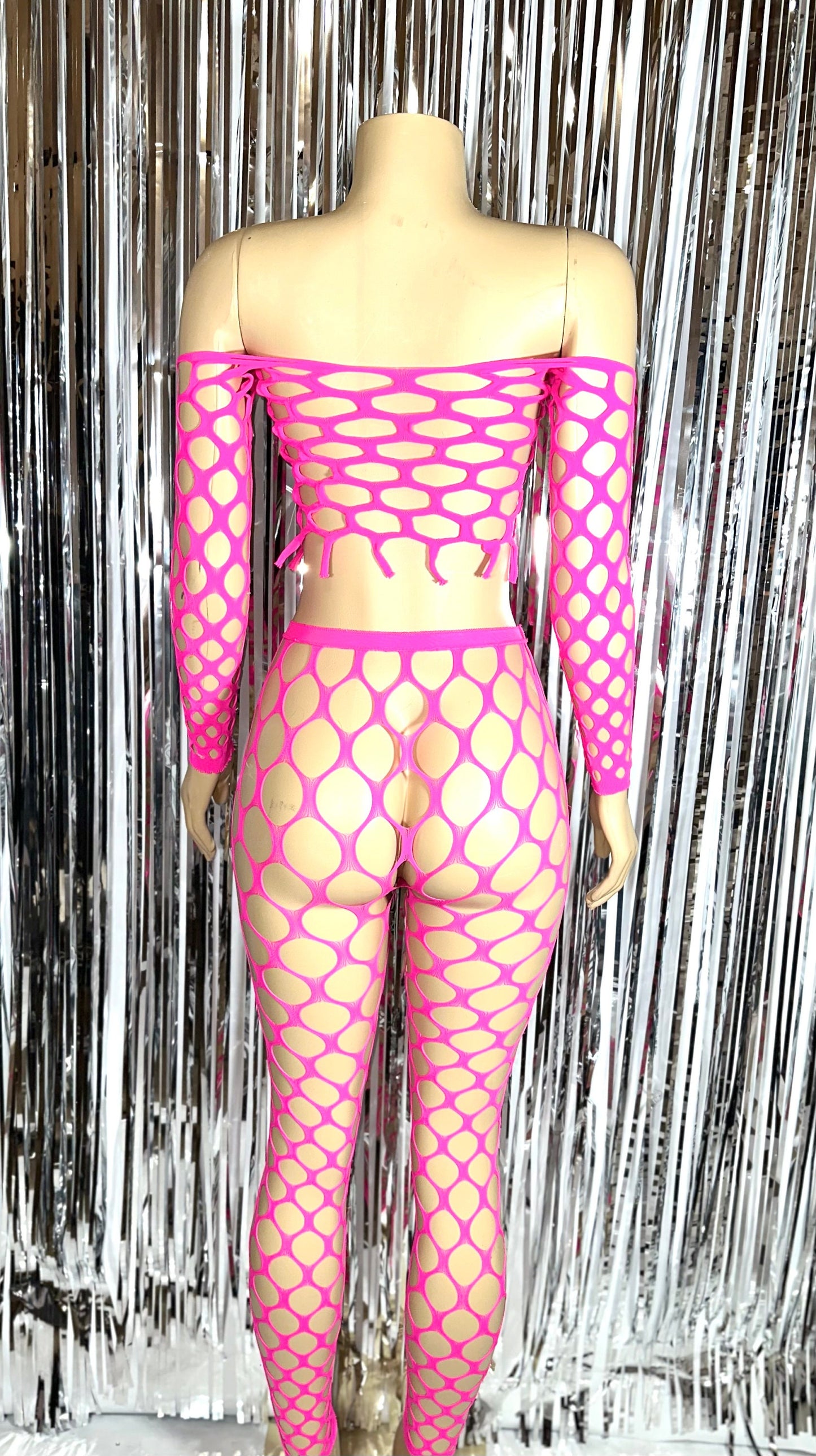 EXOTIC DANCEWEAR, Fishnet Pants Set, Stripper Clothes, Club Wear, Rave Wear, Pole Dancer, Bottle Girls