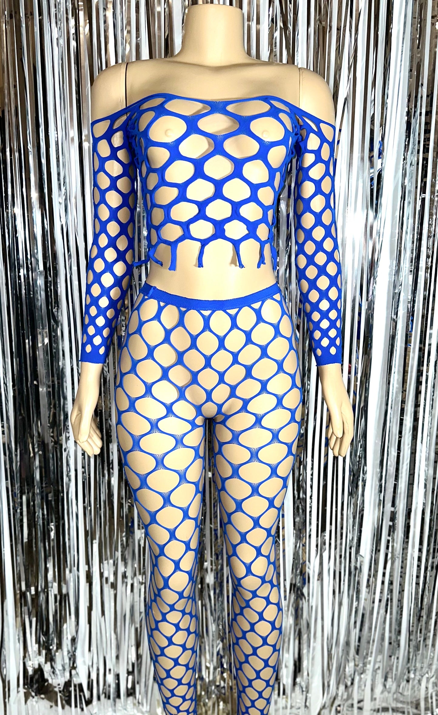 EXOTIC DANCEWEAR, Fishnet Pants Set, Stripper Clothes, Club Wear, Rave Wear, Pole Dancer, Bottle Girls