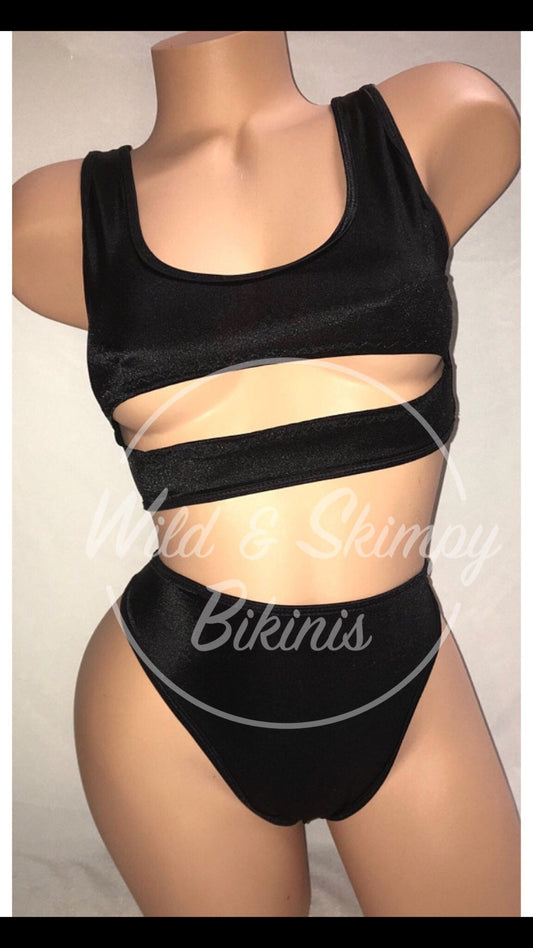 POLE DANCEWEAR, Open tank top and high waisted thong, Exotic dancewear, Stripper outfits, Stripper clothes