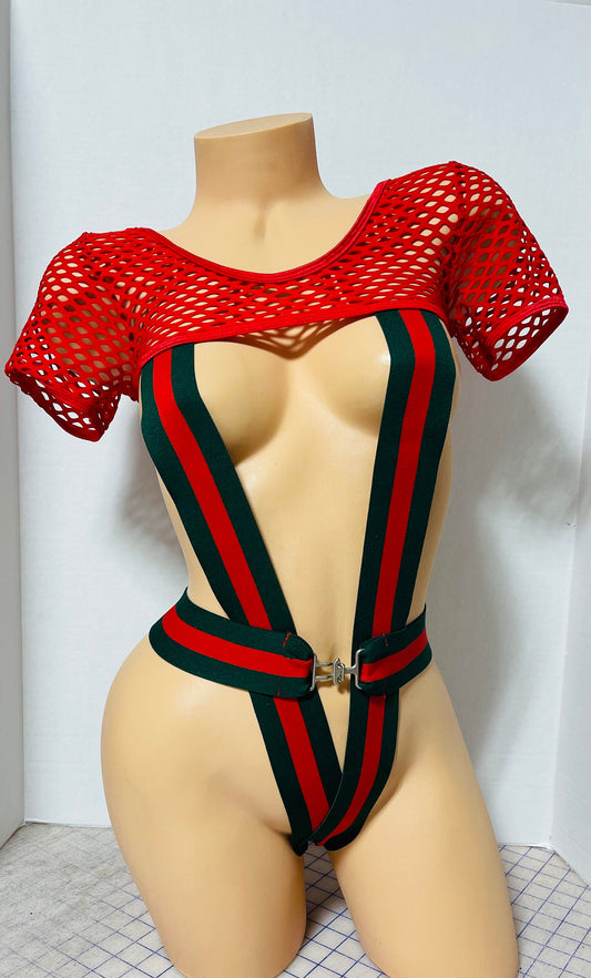 EXOTIC DANCER OUTFITS-Elastic banded one piece-Exotic dancewear-Stripper clothes-Stripper Outfit