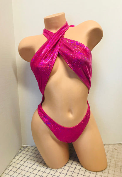 Sexy wrap front one piece